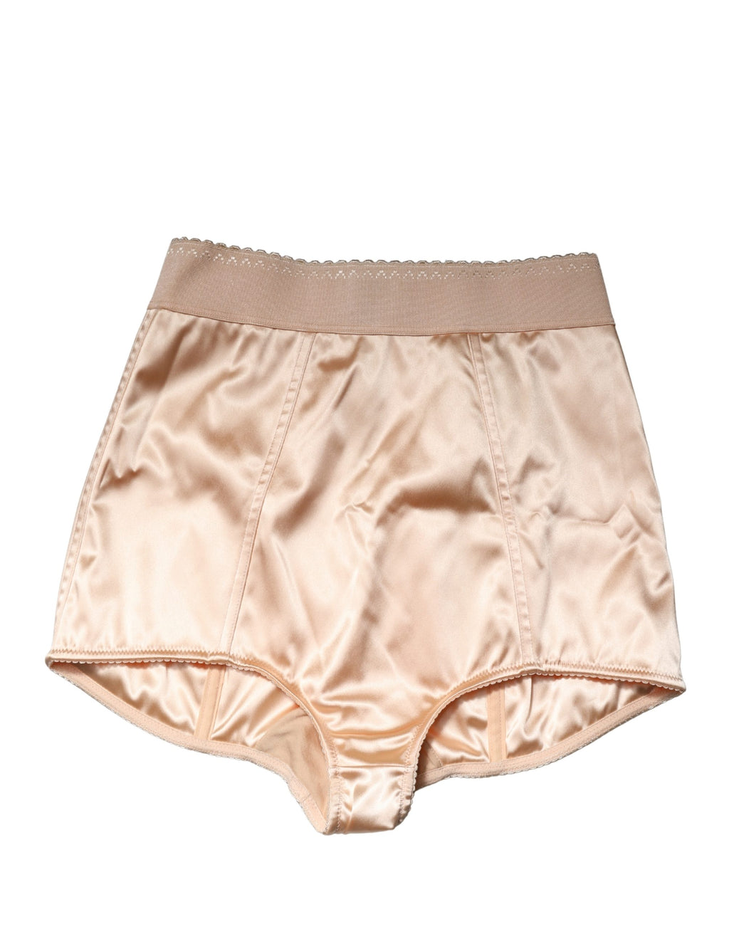 Culotte haute en soie mélangée beige de Dolce & Gabbana, sous-vêtements élégants et confortables pour femmes.