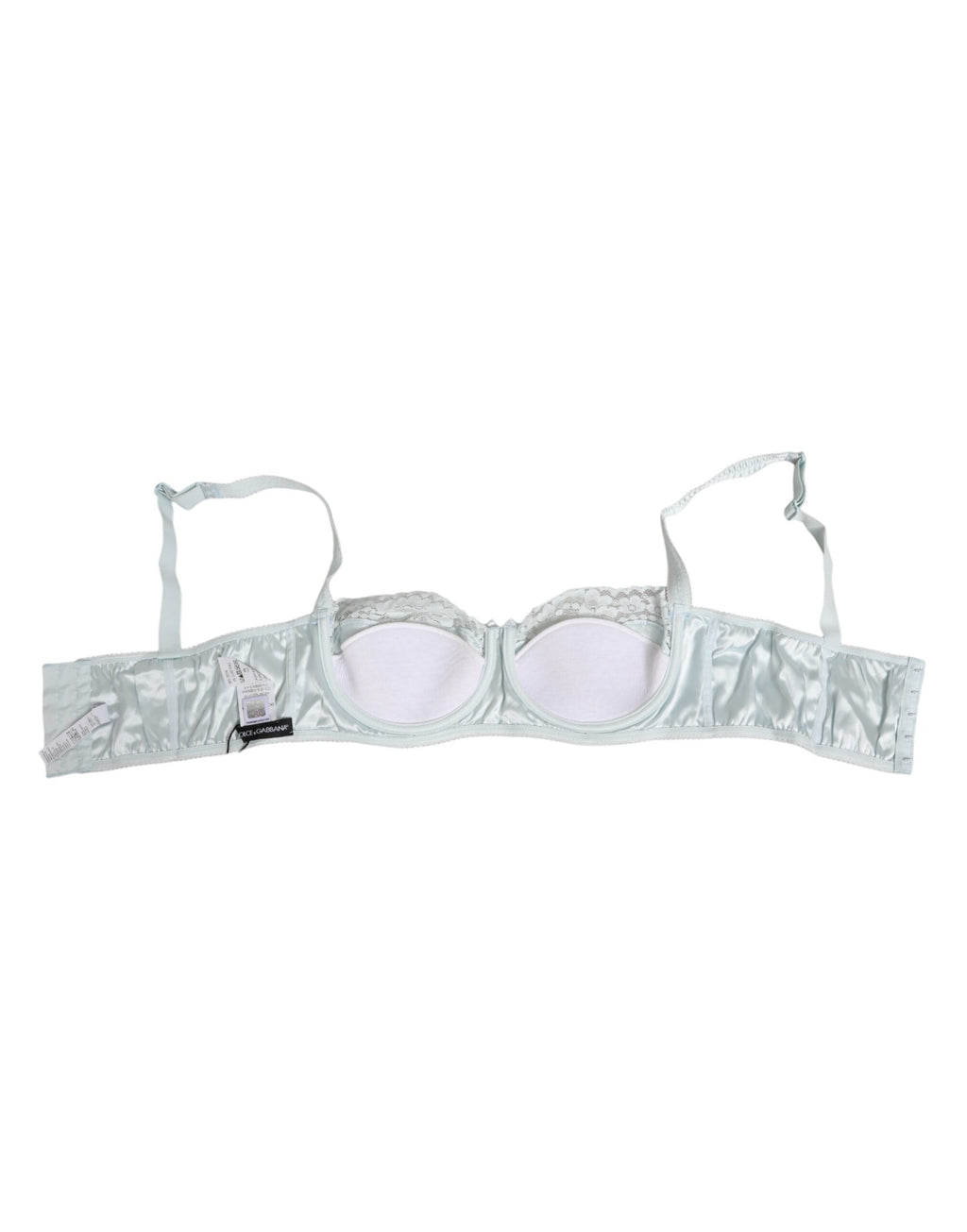 Sous-vêtements Dolce & Gabbana Light Blue en soie, soutien-gorge balconnet semi-rembourré, élégant et confortable.