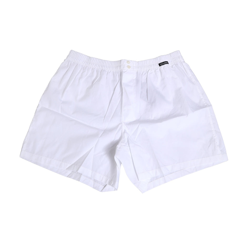 Boxers en coton blanc Dolce & Gabbana pour homme, sous-vêtements réguliers, confortables et élégants.