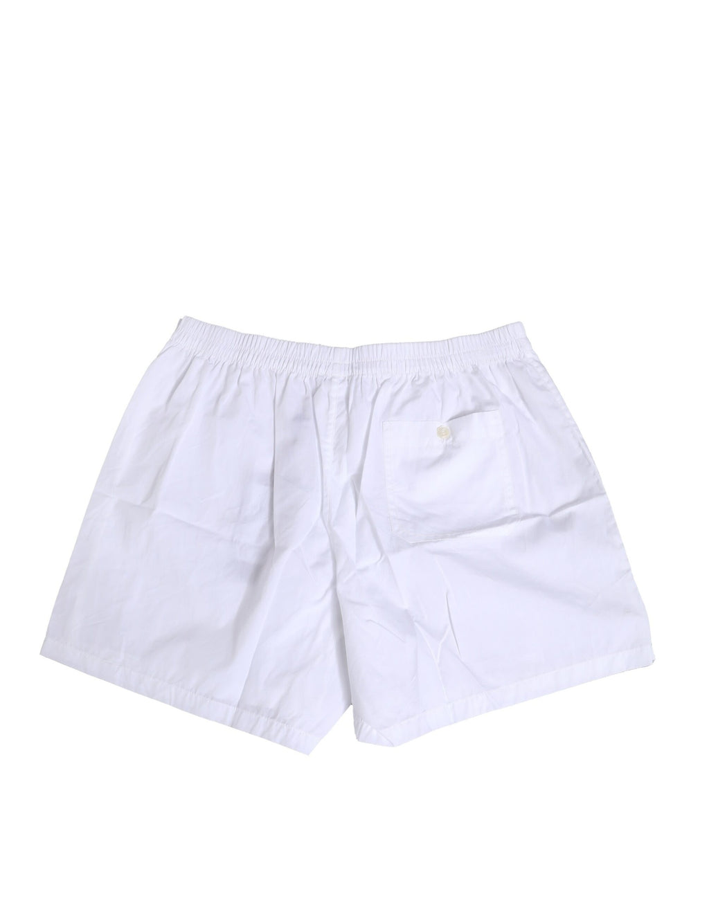 Boxers en coton blanc Dolce & Gabbana, sous-vêtements pour homme, style régulier, image montrant le tissu doux et la coupe confortable.