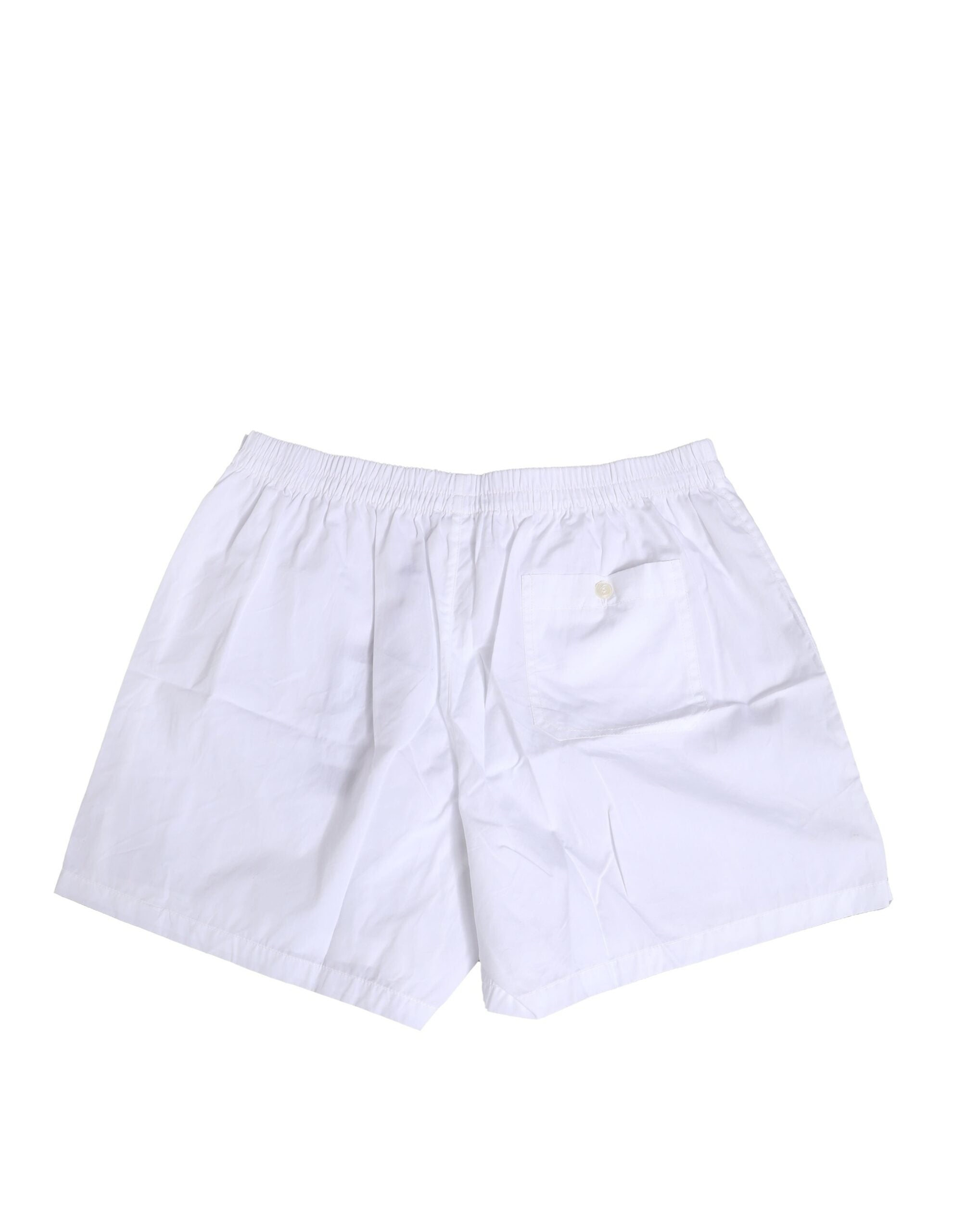 Boxers en coton blanc Dolce & Gabbana, sous-vêtements pour homme, style régulier, image montrant le tissu doux et la coupe confortable.