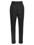 Pantalons de costume noirs en laine vierge Dolce & Gabbana pour homme, élégants et classiques, avec coupe ajustée.