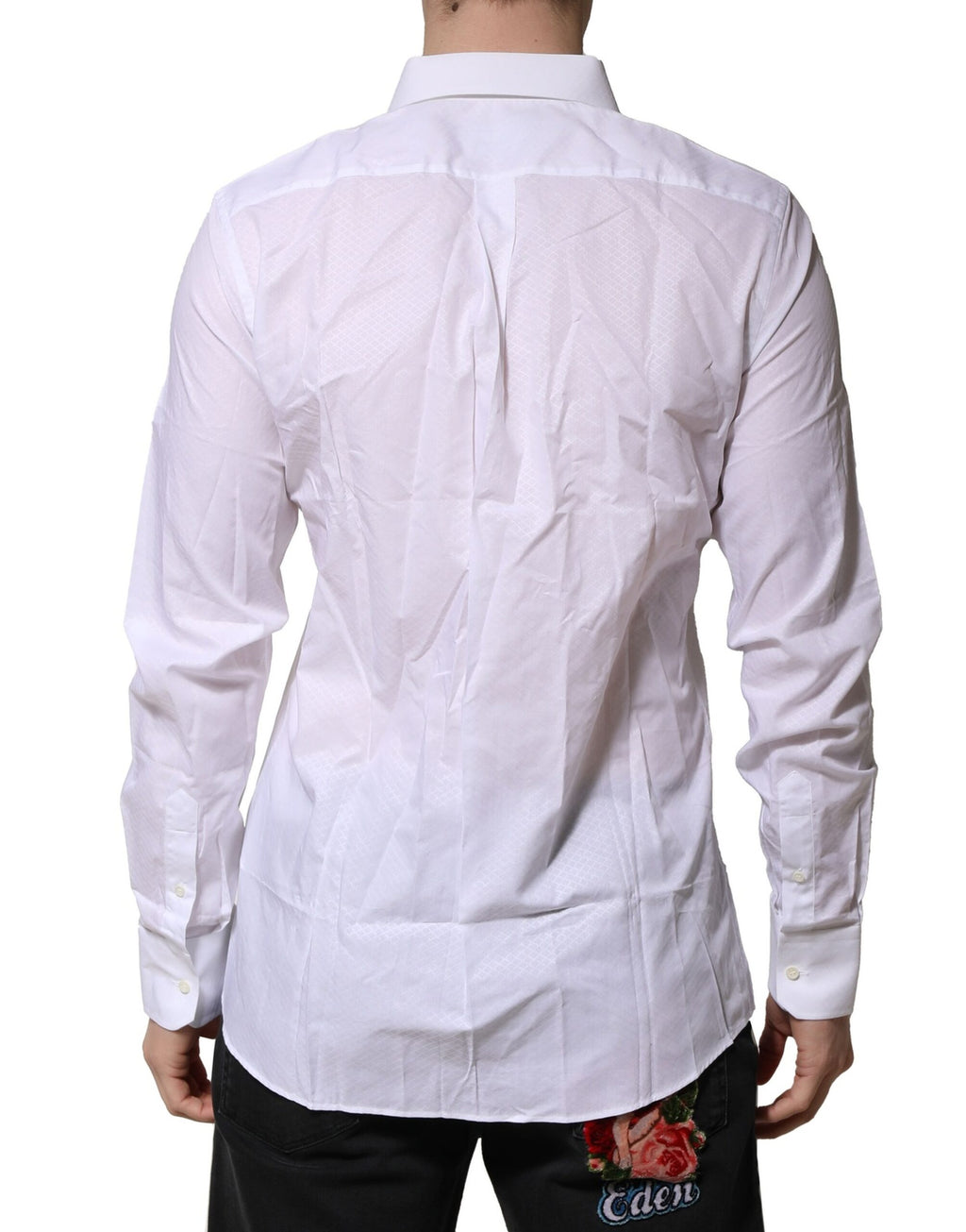 Chemise homme Dolce & Gabbana MARTINI blanche à manches longues, vêtement formel élégant et sophistiqué