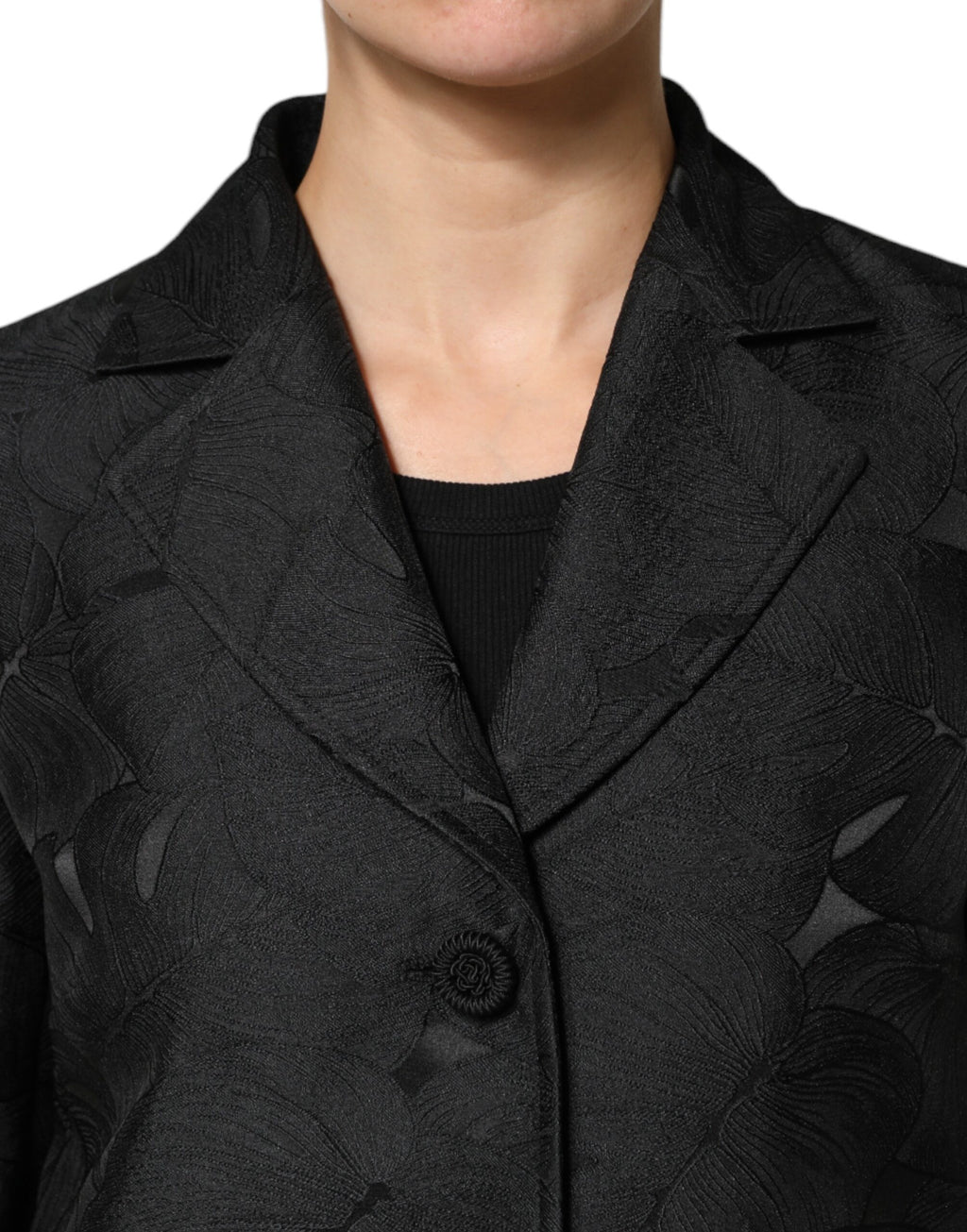Manteau trench noir à un seul boutonnage de Dolce & Gabbana, veste élégante pour femmes ou hommes, en tissu léger et sophistiqué