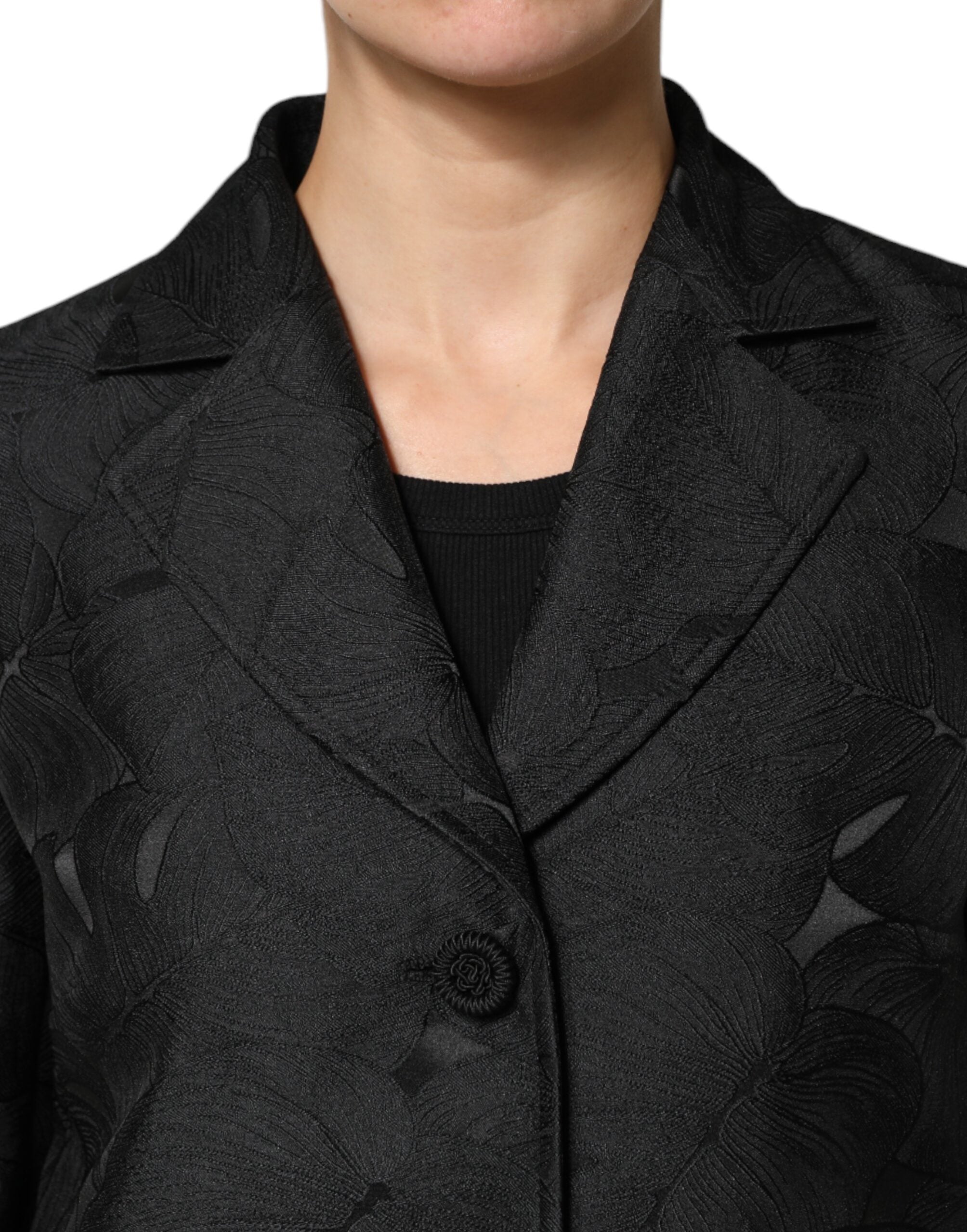 Manteau trench noir à un seul boutonnage de Dolce & Gabbana, veste élégante pour femmes ou hommes, en tissu léger et sophistiqué
