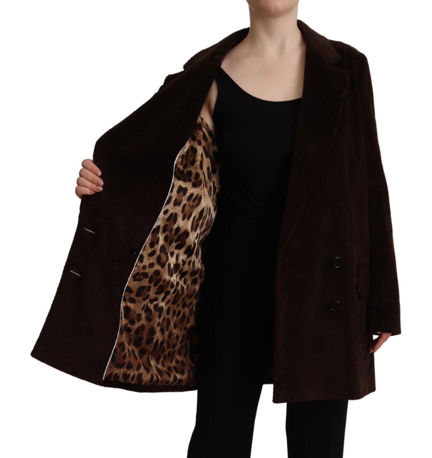 Veste oversize en coton et velours côtelé Bordeaux de Dolce & Gabbana, style décontracté et élégant.
