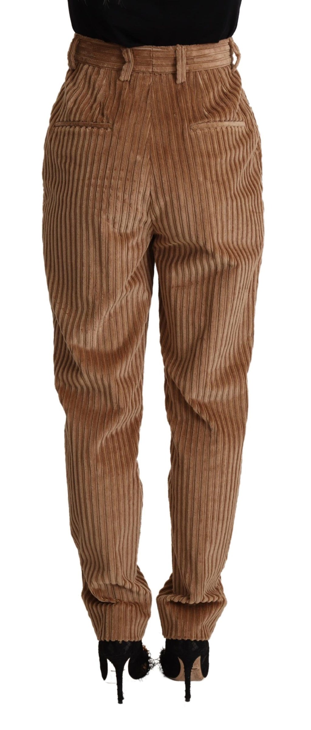 Dolce & Gabbana Brown Corduroy Cotton Trouser Tapered Pants - La luxence