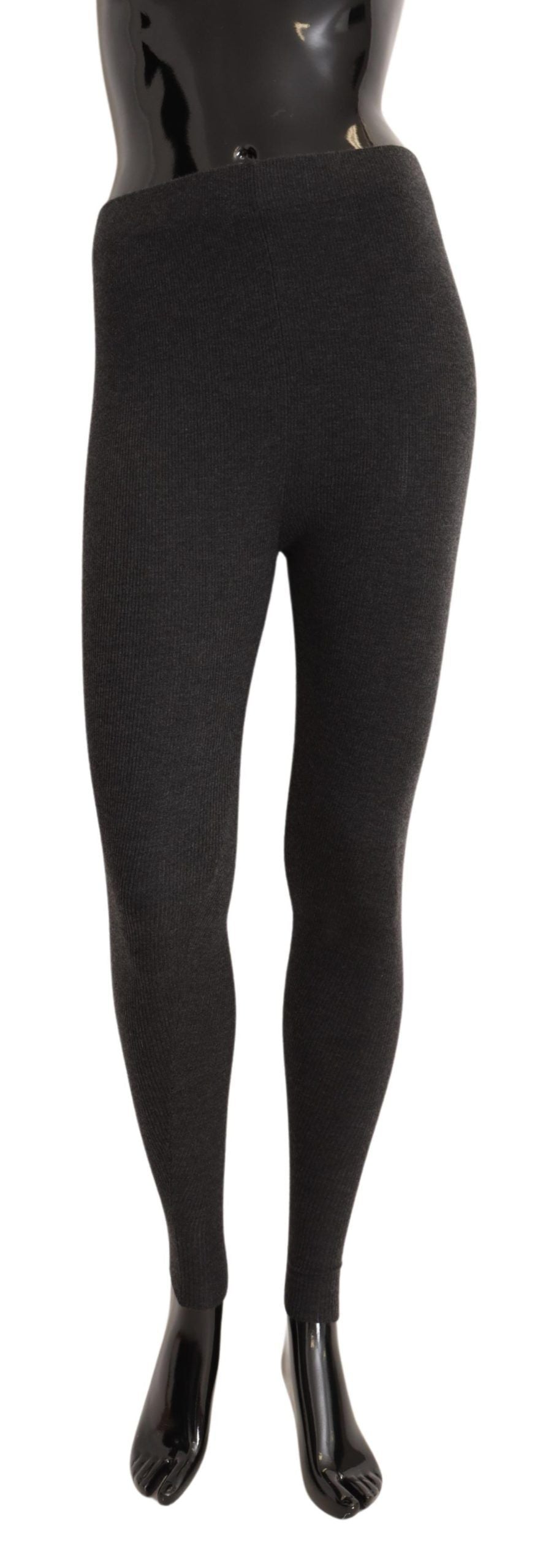 Chaussettes en cachemire gris Dolce & Gabbana, collants élégants en 100 % cachemire, mode sophistiquée et confortable.