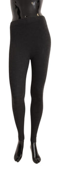 Chaussettes en cachemire gris Dolce & Gabbana, collants élégants en 100 % cachemire, mode sophistiquée et confortable.