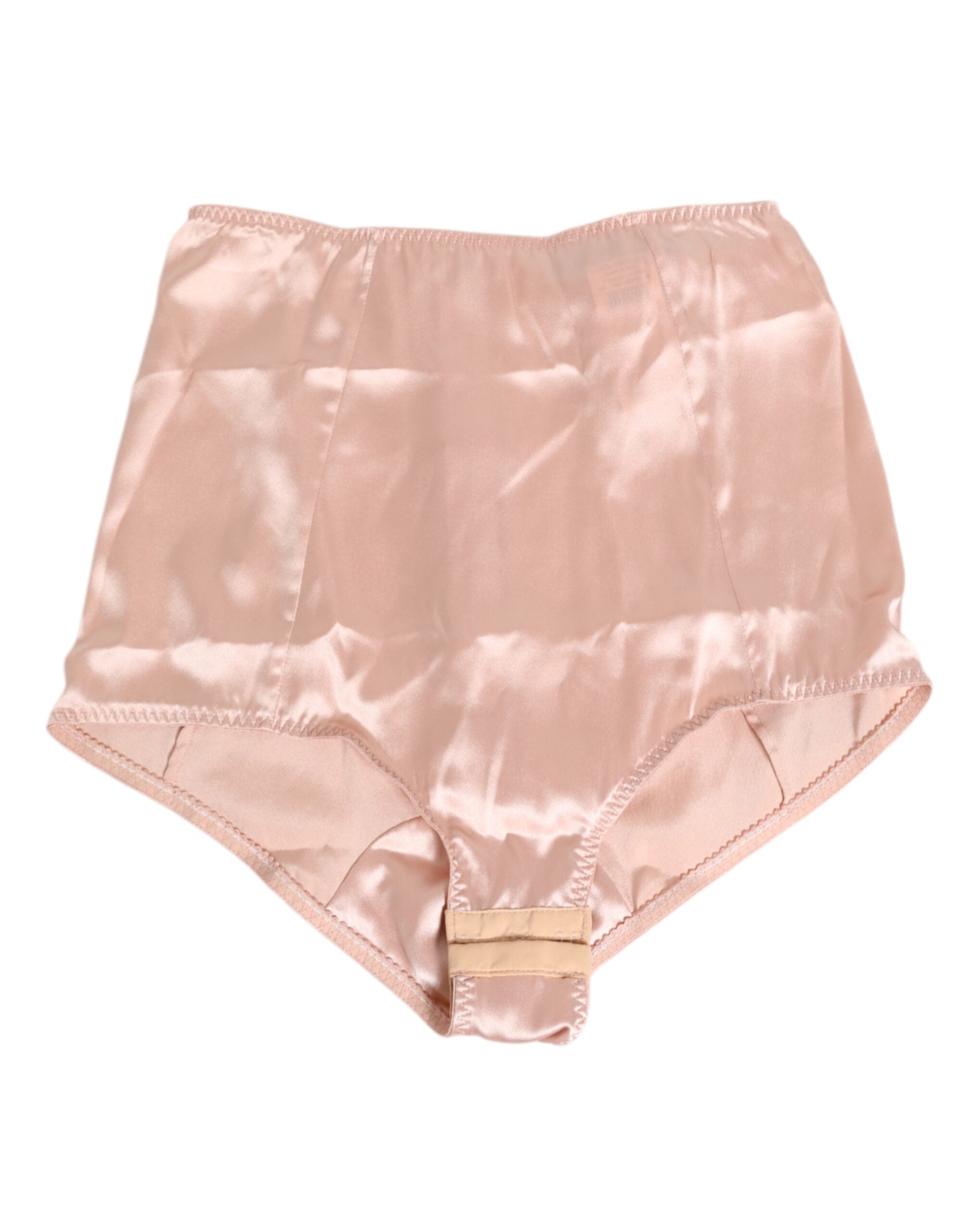 Shorts de lingerie Dolce & Gabbana en acétate rose, taille haute, style élégant et confortable, visible sur l'image.