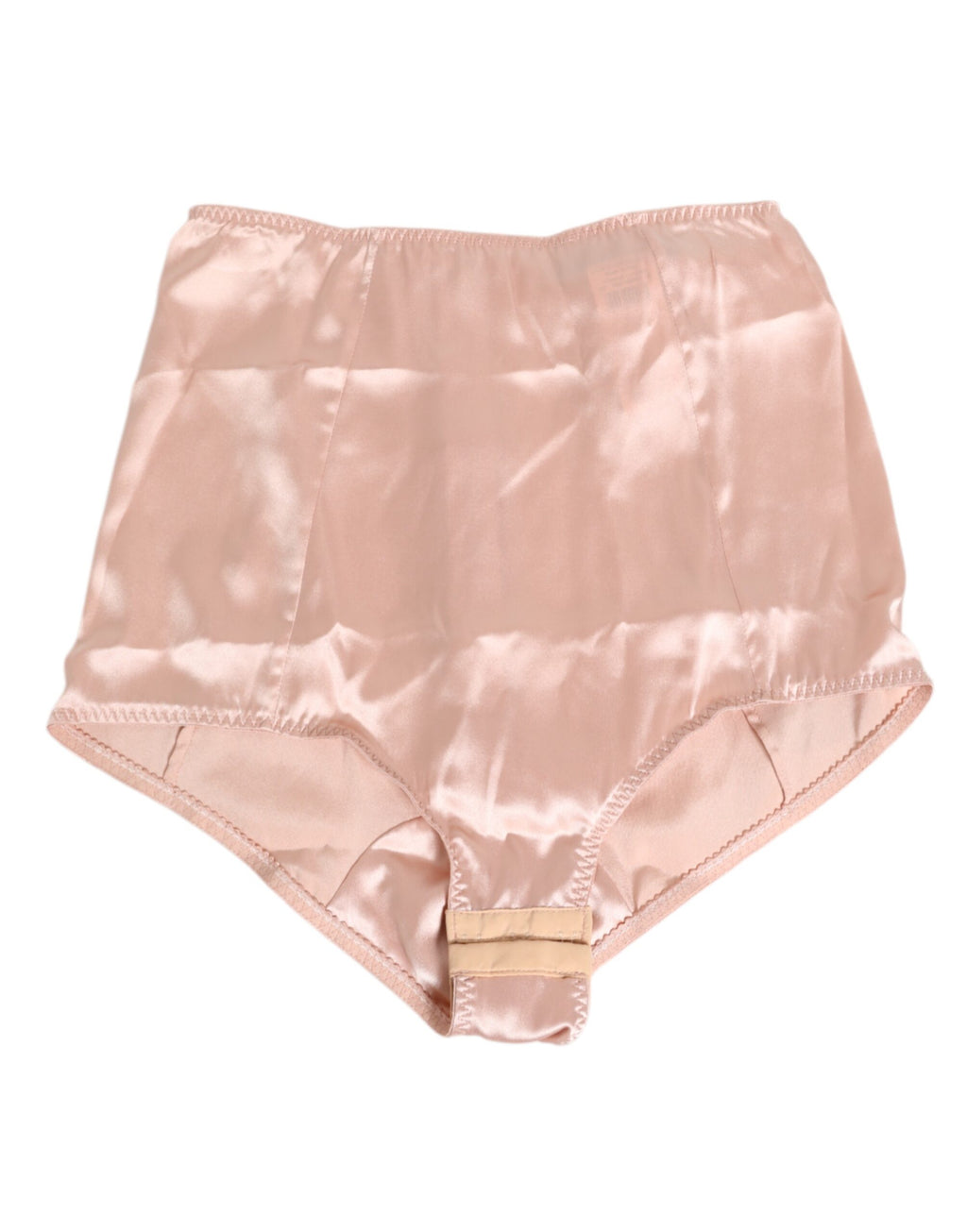 Culotte Dolce & Gabbana rose en acétate à taille haute, sous-vêtements élégants et confortables, vue de face.