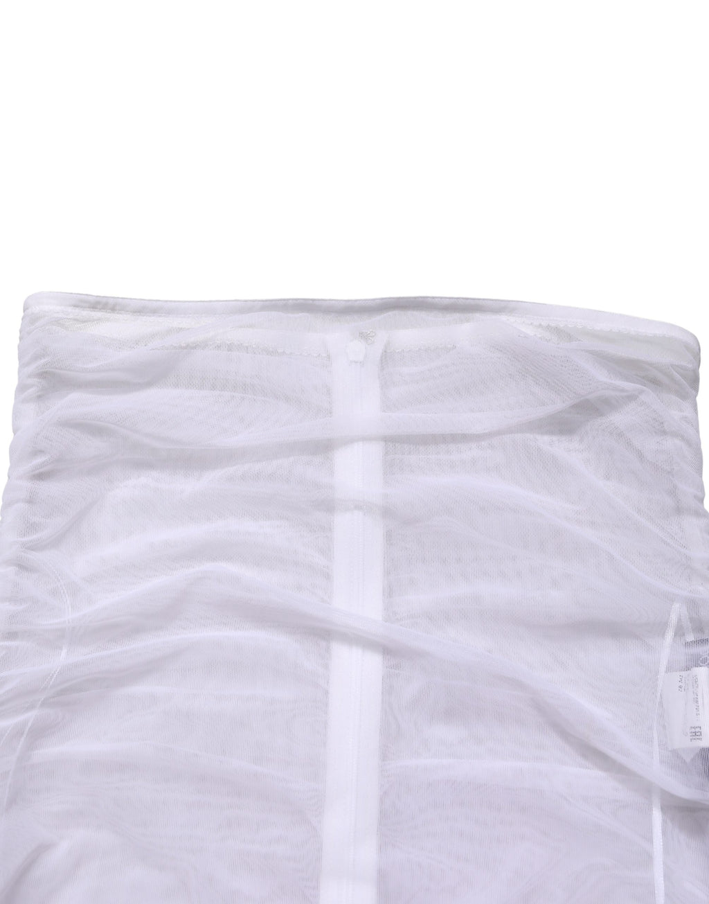 Robe longue en nylon transparent blanche de marque Dolce & Gabbana, robe moulante et élégante.