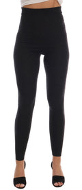 Collants gris en cachemire extensible Dolce & Gabbana avec côtes, confortables et élégants.