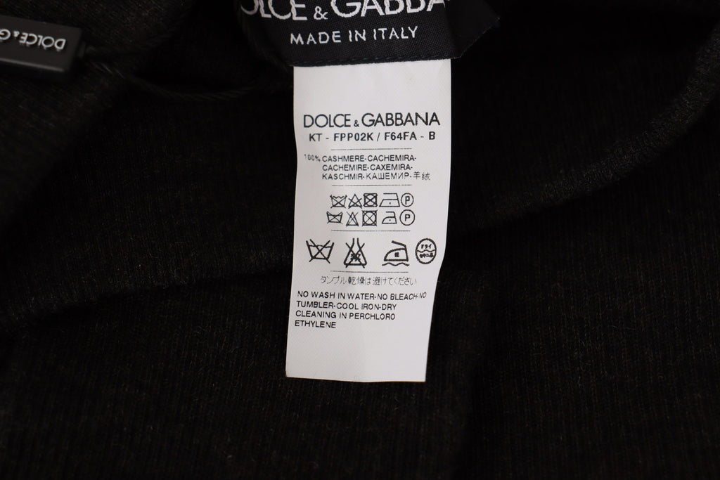 Collants gris en cachemire Dolce & Gabbana, chaussettes et bas élégants pour femmes, texture douce et finition raffinée.