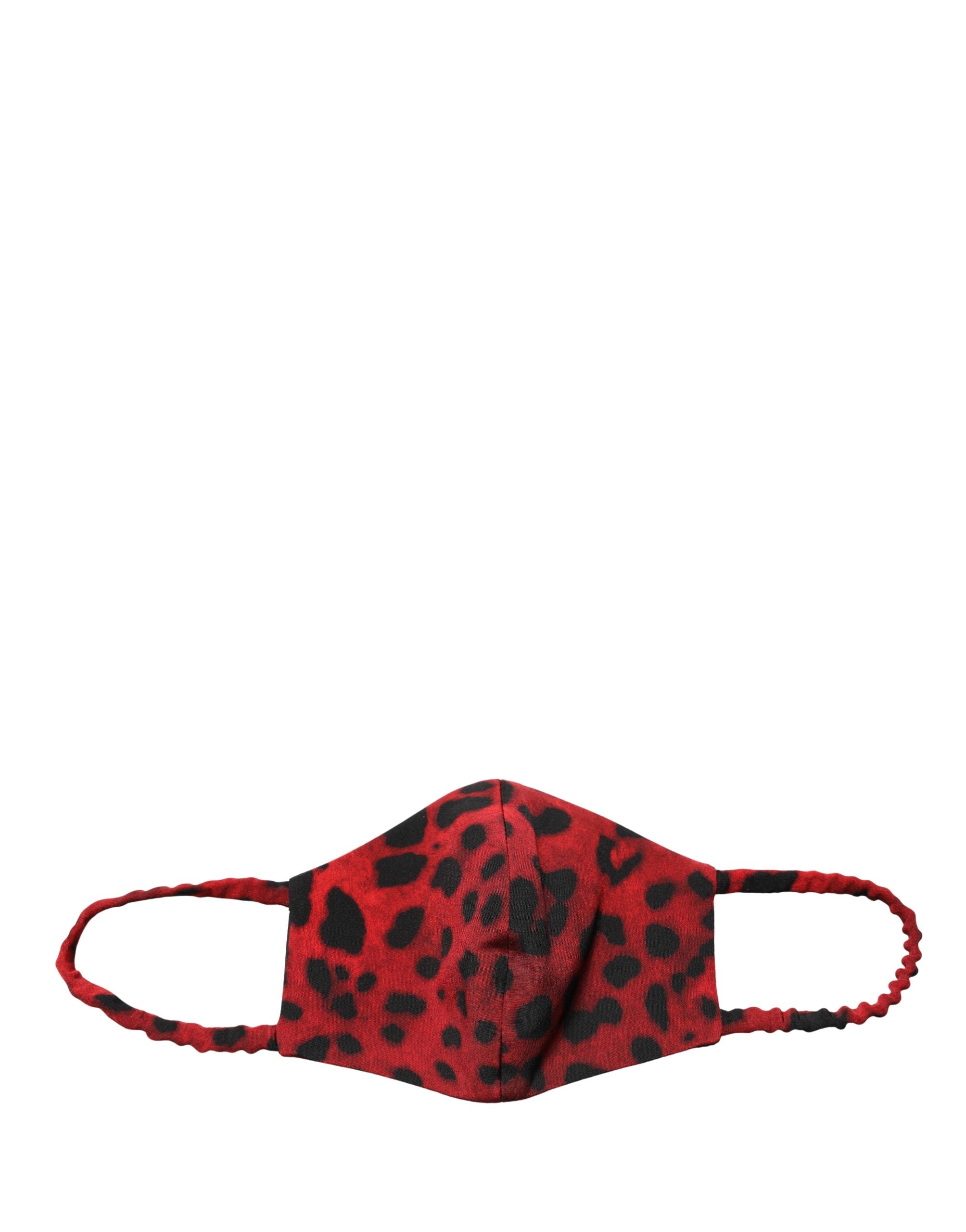 Robe longue Dolce & Gabbana à manches longues avec imprimé léopard rouge, coupe ajustée et élégante.