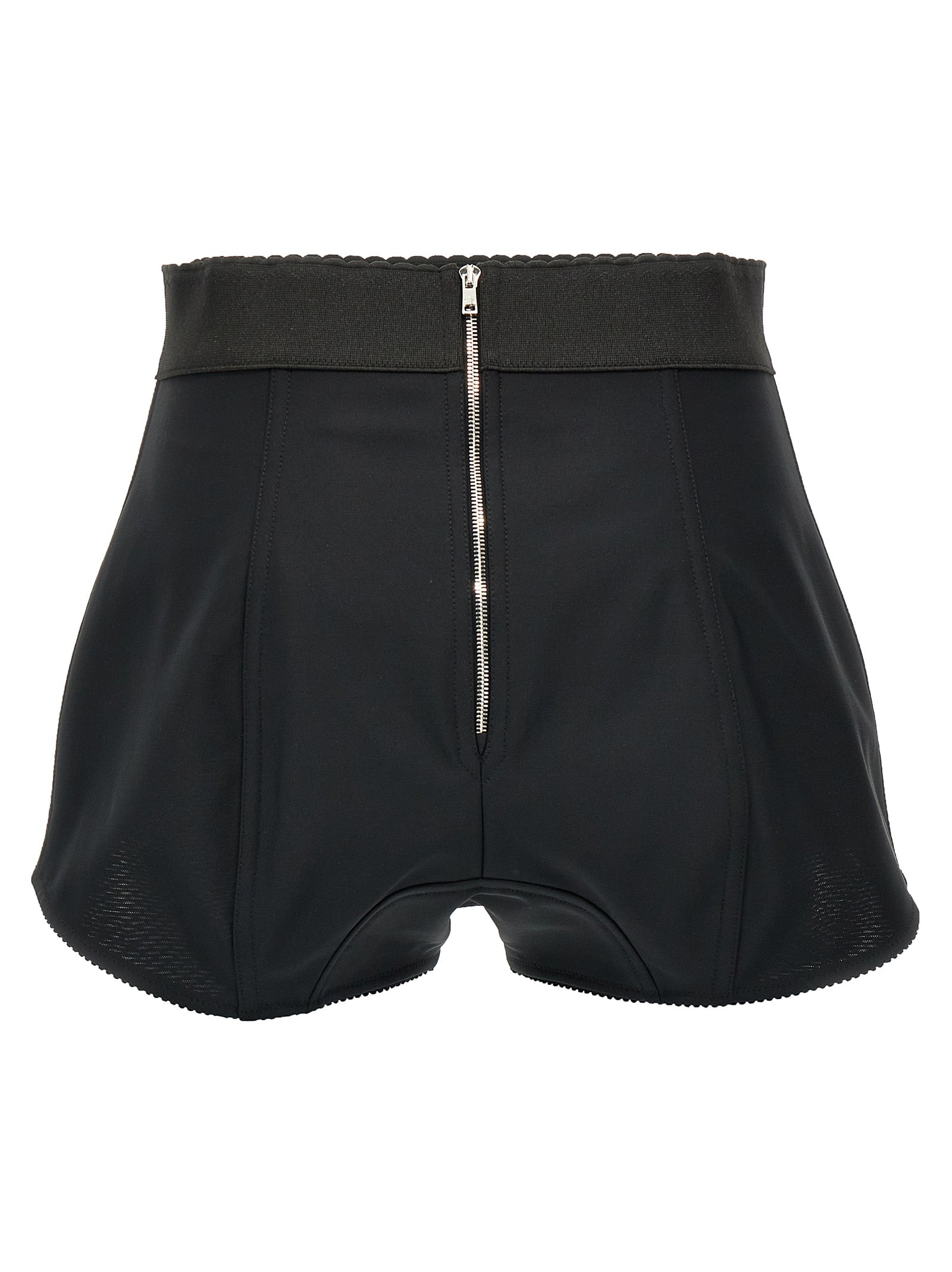 Shorts bermuda noirs en polyamide de Dolce & Gabbana, style décontracté avec coupe moderne.