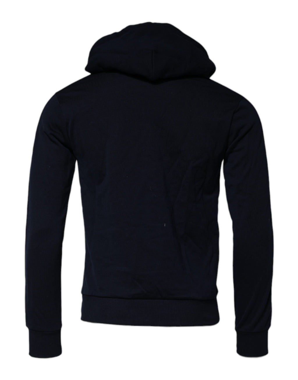 Sweat à capuche noir Dolce & Gabbana en coton avec broderie couronne, style décontracté et élégant.