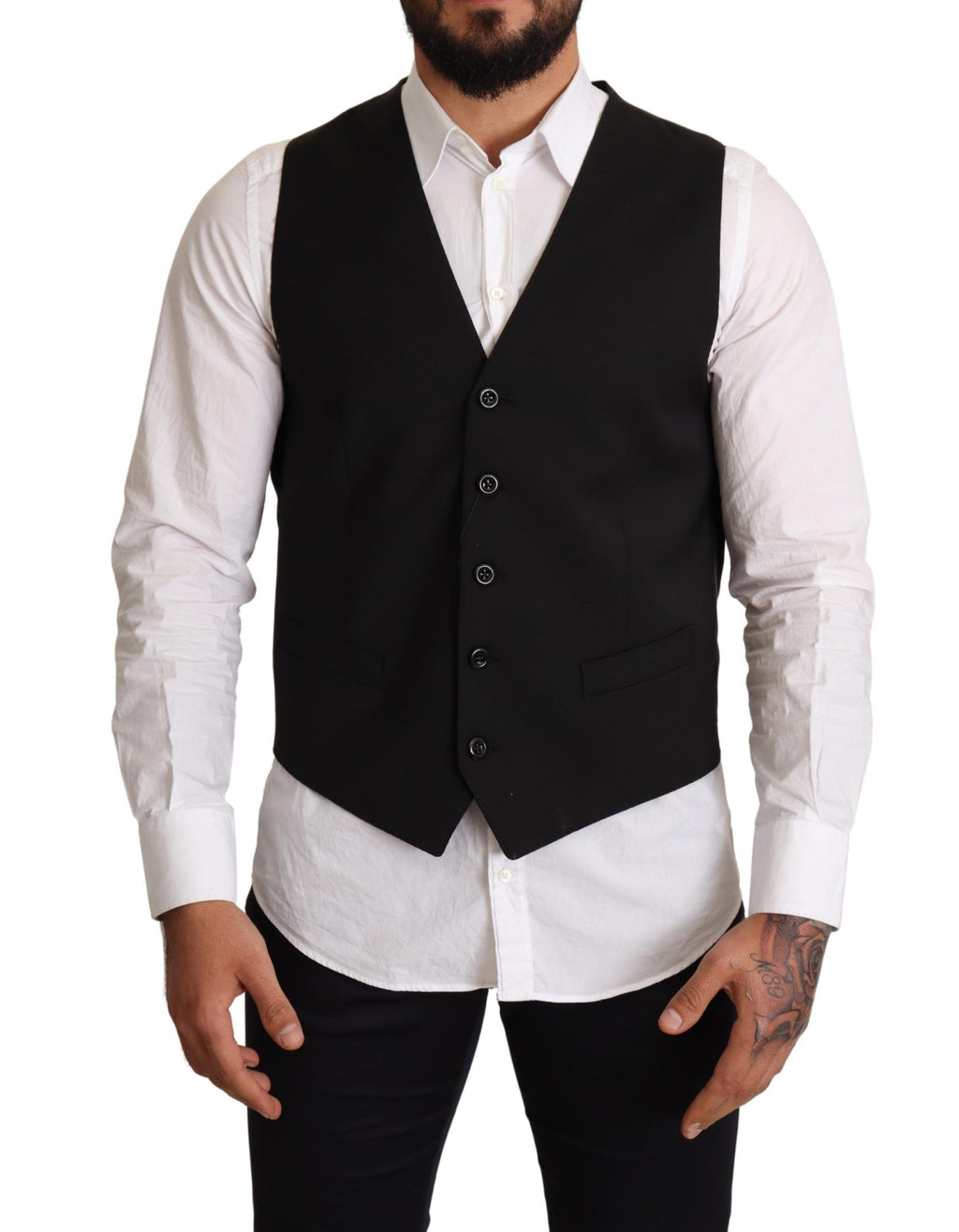 Veste de robe formelle noire Dolce & Gabbana pour femme, tissu élégant et coupe sophistiquée visible sur l'image.