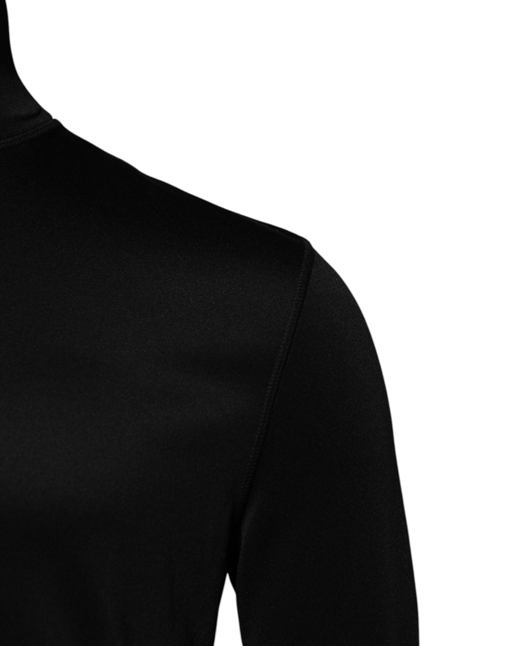 Pull noir en polyester Dolce & Gabbana à col roulé, pull-over élégant et confortable, visible sur fond neutre.