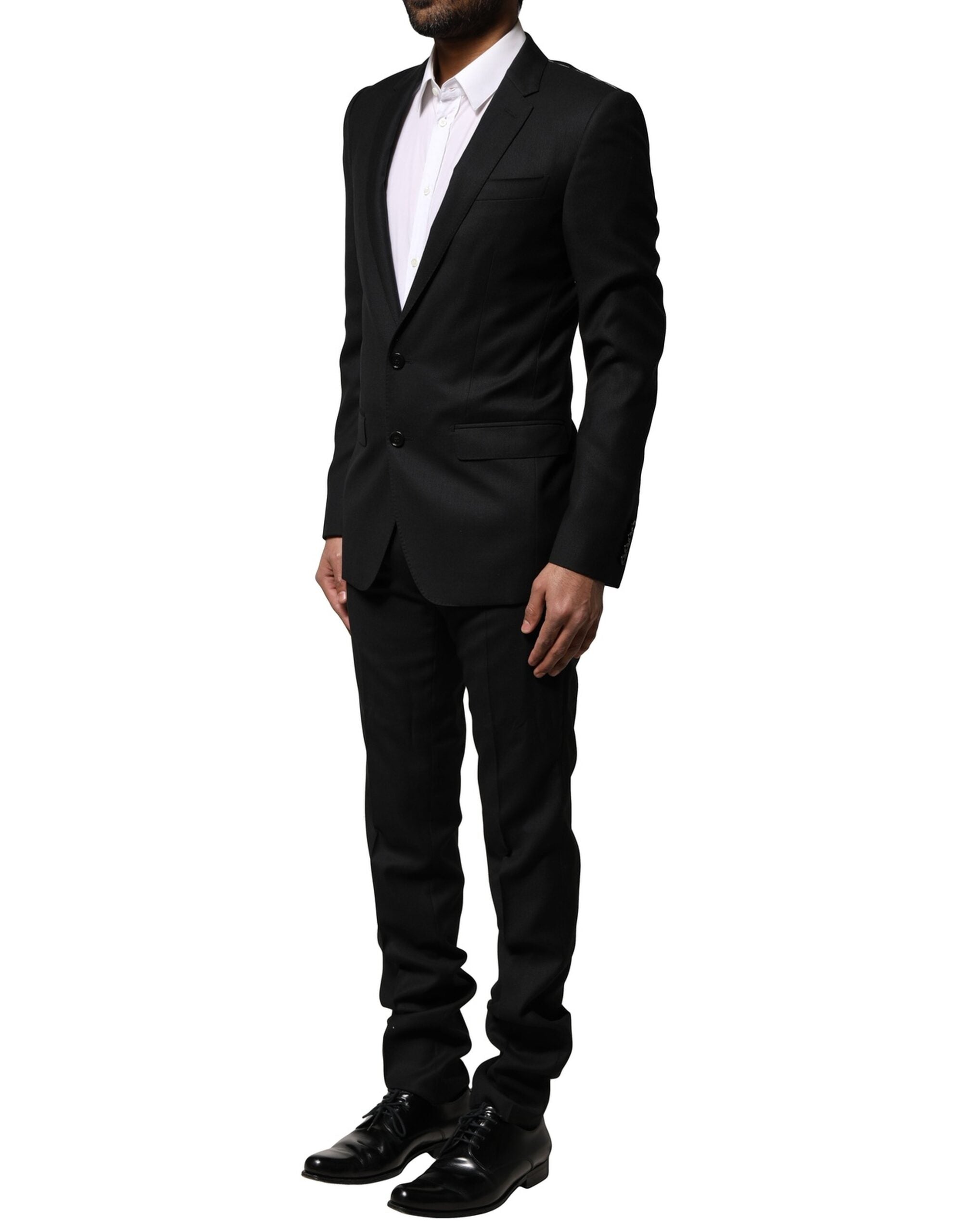 Costume formel en laine bleu Dolce & Gabbana MARTINI à deux pièces avec veste et pantalon élégants.