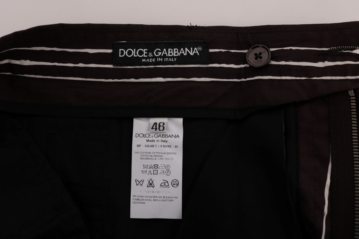 Shorts décontractés en chanvre blanc à rayures Bordeaux de Dolce & Gabbana, style casual et élégant.