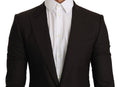 Veste en laine marron Dolce & Gabbana SICILIA, style manteau blazer, avec col et boutons visibles.