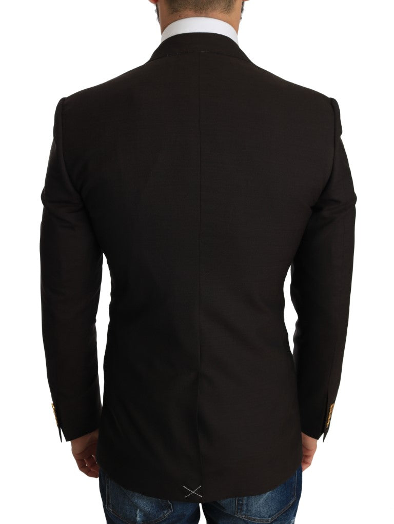 Veste en laine marron Dolce & Gabbana SICILIA, manteau ou blazer chic avec détails élégants et coupe classique.