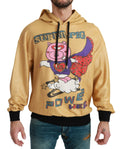 Sweat à capuche Dolce & Gabbana Gold Pig of the Year avec motif de cochon doré, confort et style élégant.