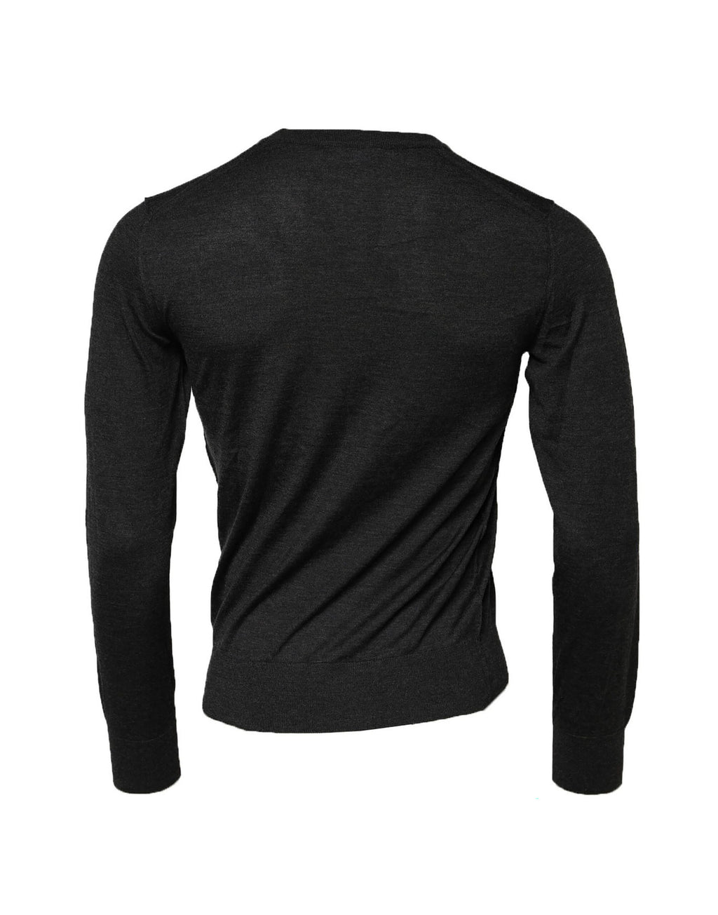 Sweat-shirt en cachemire gris Dolce & Gabbana à col rond, confort et élégance pour un look sophistiqué.