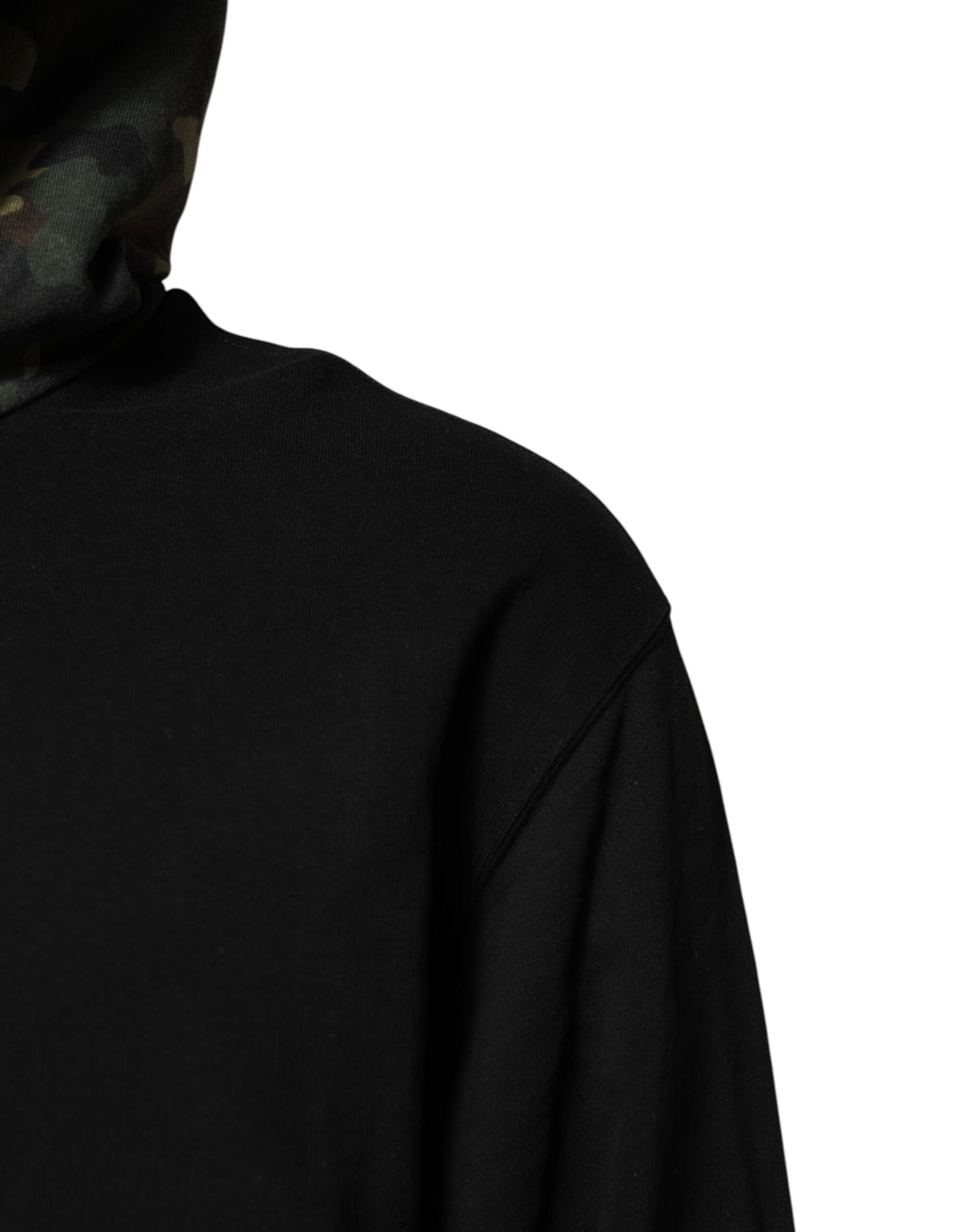 Sweat à capuche Dolce & Gabbana camouflage noir en molleton, avec capuche et motif tendance, pour un style décontracté.