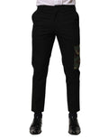 Robe cargo noire en coton pour homme de Dolce & Gabbana avec poches et détails modernes, vue de face.