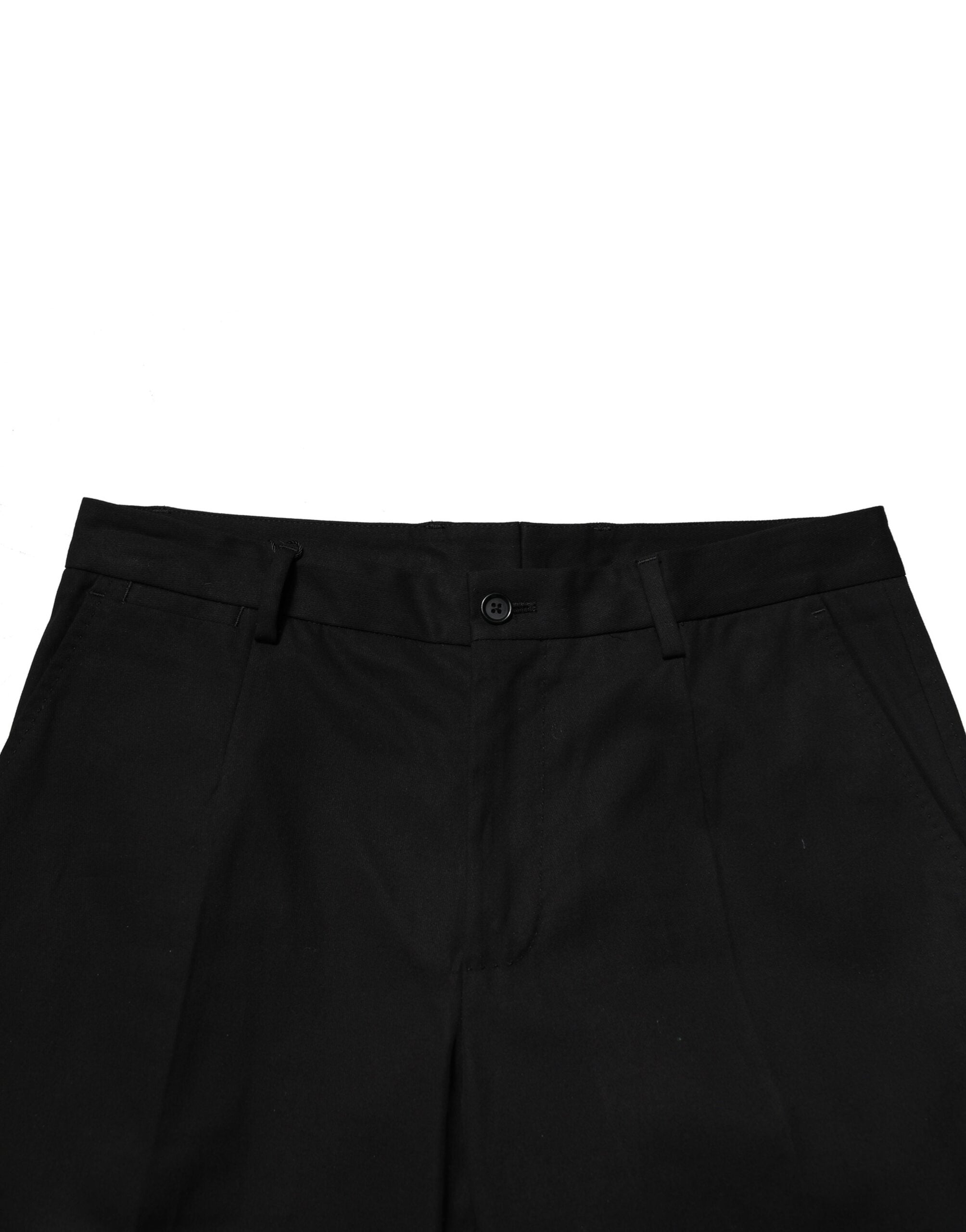 Pantalon cargo noir pour homme Dolce & Gabbana en coton, style décontracté avec poches et coupe moderne.