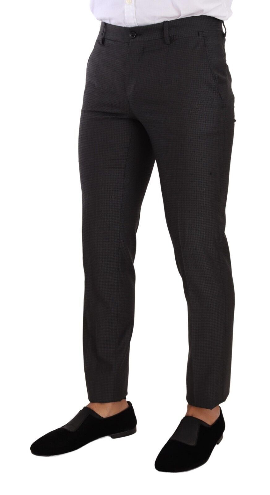 Costume deux pièces noir Dolce & Gabbana MARTINI avec veste à un bouton et pantalon assorti, élégant et classique.