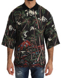 T-shirt à manches courtes Dolce & Gabbana Volcano Sicily noir, design élégant avec logo de la marque.