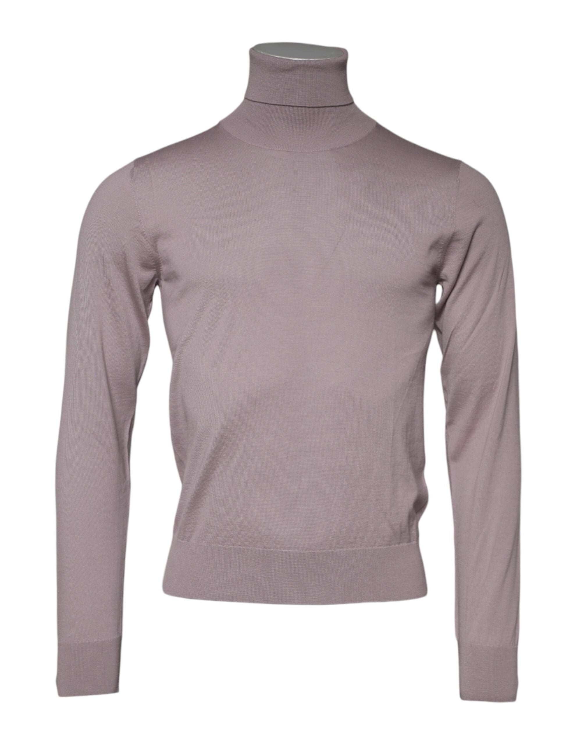 Pull homme en cachemire marron Dolce & Gabbana, tricoté, avec col rond et manches longues.