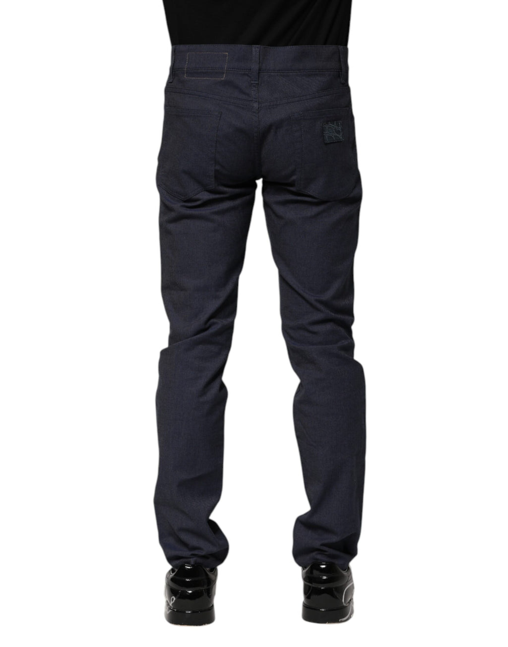 Jeans skinny en coton bleu foncé de Dolce & Gabbana, coupe ajustée, avec détails en denim.