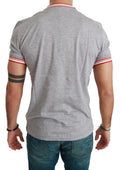 T-shirt gris Dolce & Gabbana en coton avec motif Année du Cochon, design moderne et élégant.