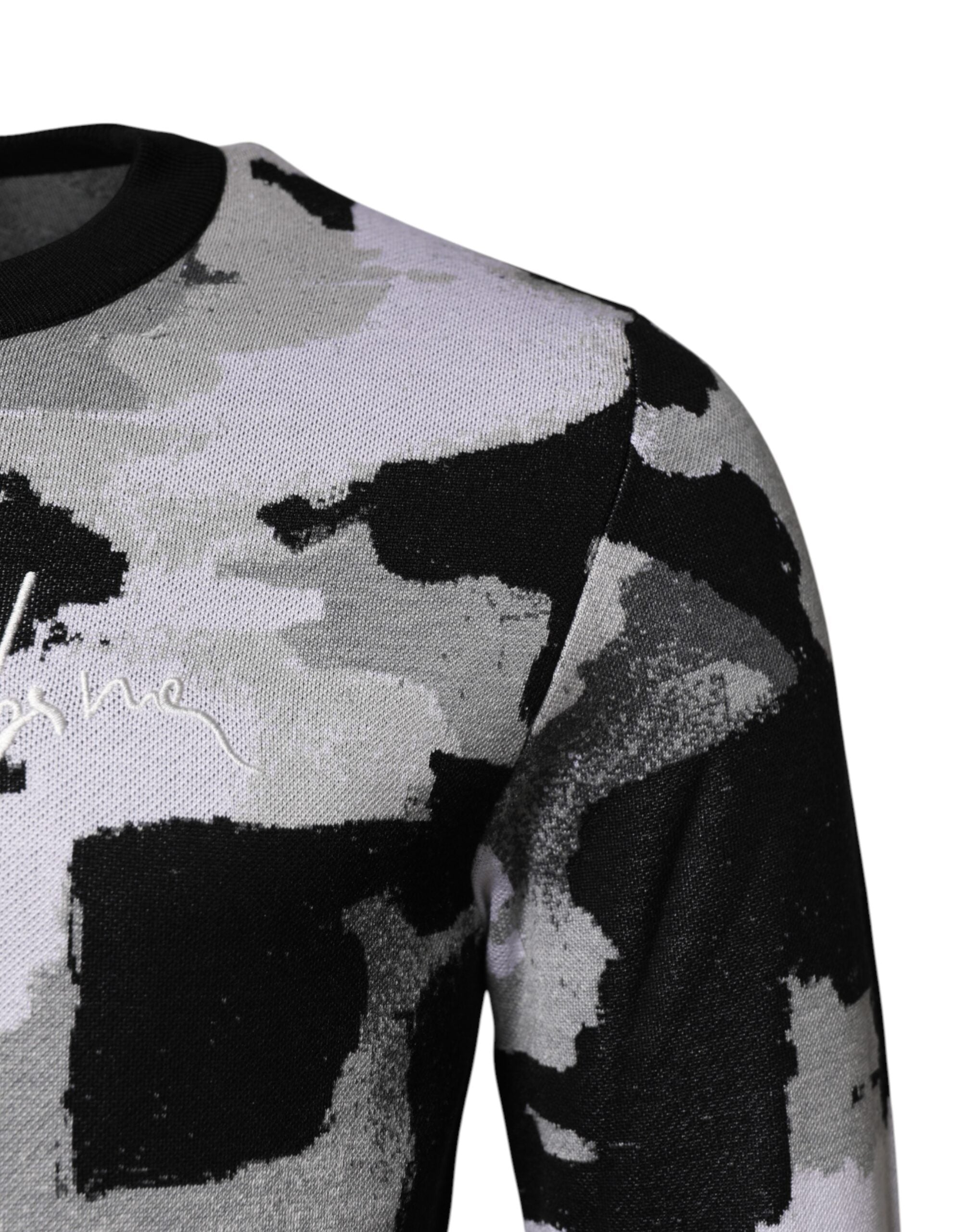 Pull-over Dolce & Gabbana à logo multicolore, col rond, en maille douce et tendance.