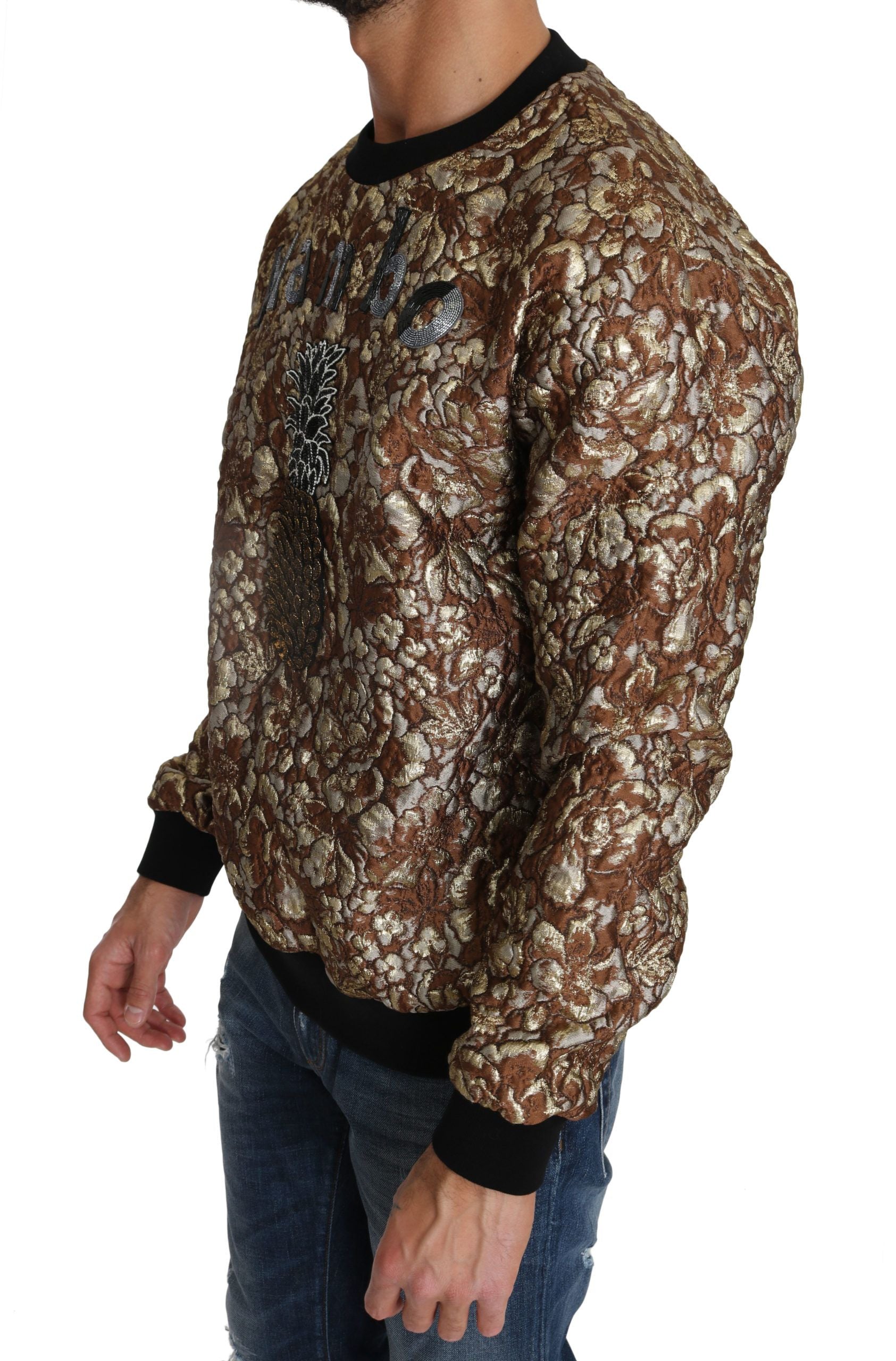 Pull Dolce & Gabbana Mambo en jacquard multicolore avec motif ananas, pull-over élégant pour femme.