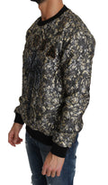 Pull à manches longues Dolce & Gabbana SAMBA en jacquard multicolore avec motif palmier, confort et style élégant.