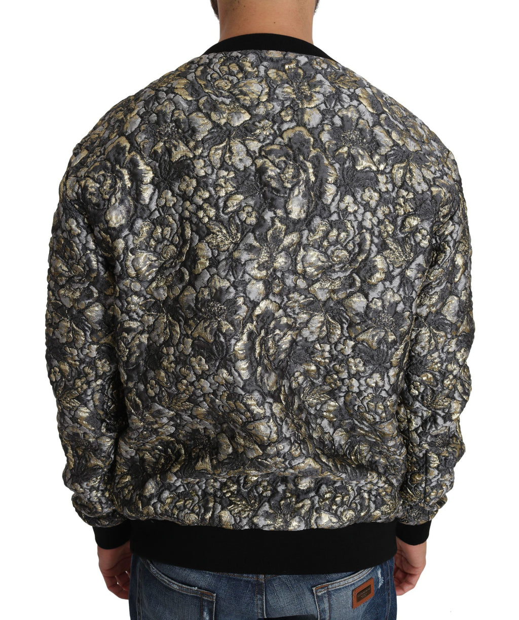 Pull Dolce & Gabbana multicolore SAMBA Jacquard Palmtree, pull-over en maille avec motifs floraux colorés.