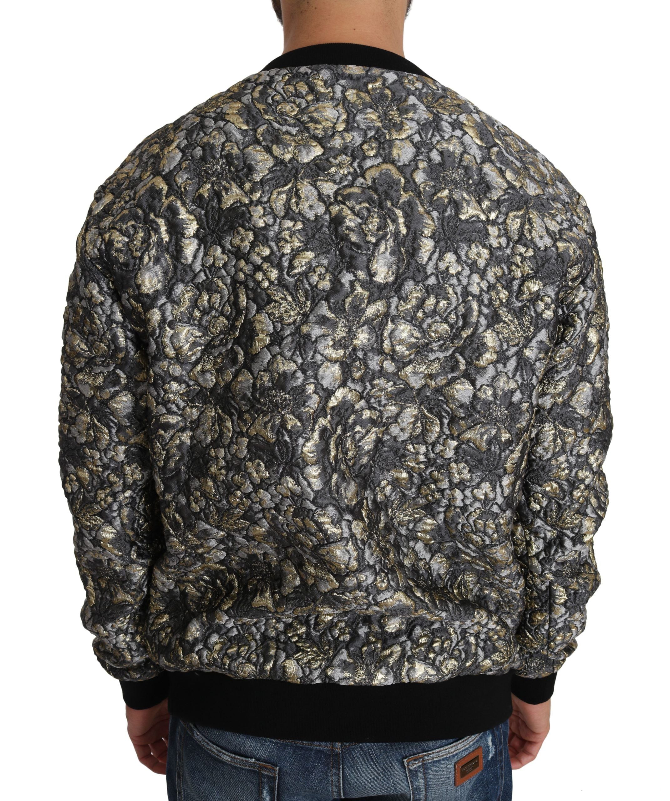 Pull Dolce & Gabbana multicolore SAMBA Jacquard Palmtree, pull-over en maille avec motifs floraux colorés.