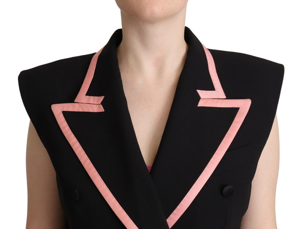 Combinaison sans manches Dolce & Gabbana en laine mélangée noire, élégante et moderne, vue de face.