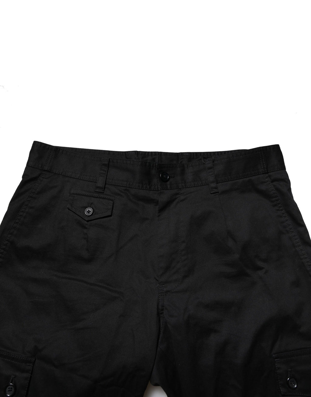 Pantalon noir en coton Dolce & Gabbana, costume slim formel pour femme, détails élégants et coupe ajustée.