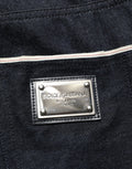 Jeans homme Dolce & Gabbana en coton noir, coupe classique, taille mi-haute, denim de style intemporel.
