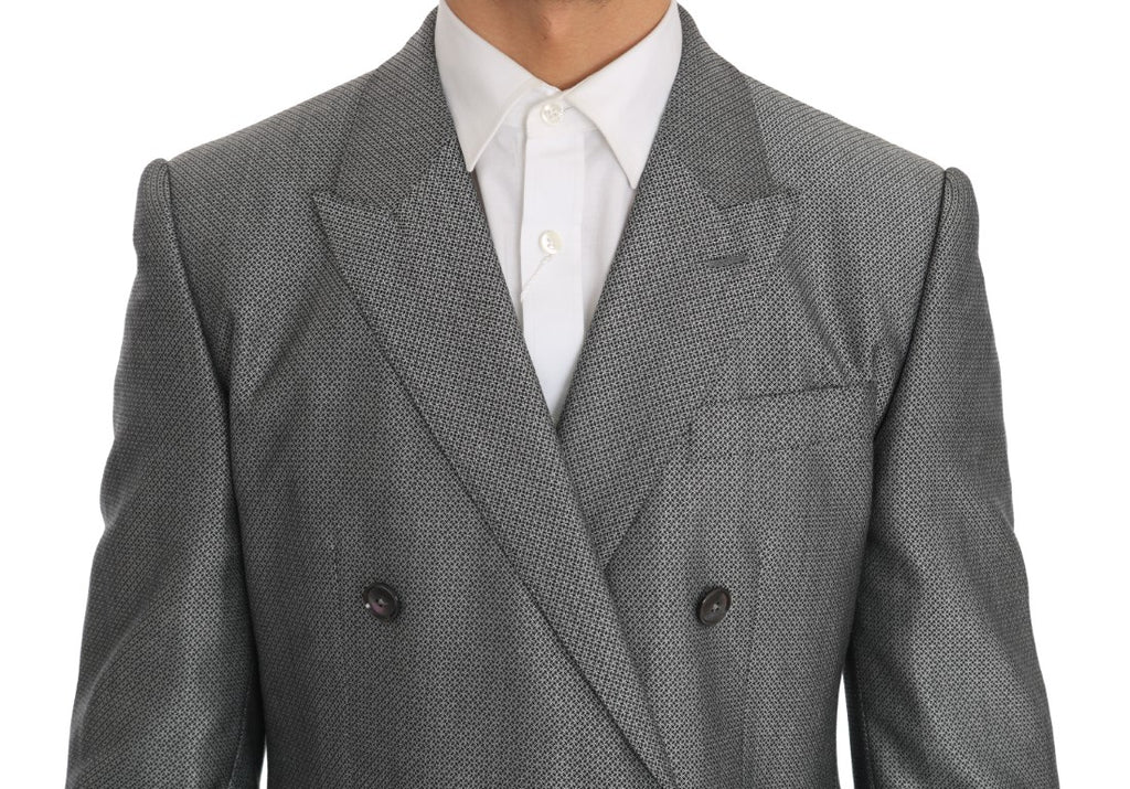 Costume slim ajusté noir Dolce & Gabbana avec cristaux et motif abeille, parfait pour une tenue élégante.