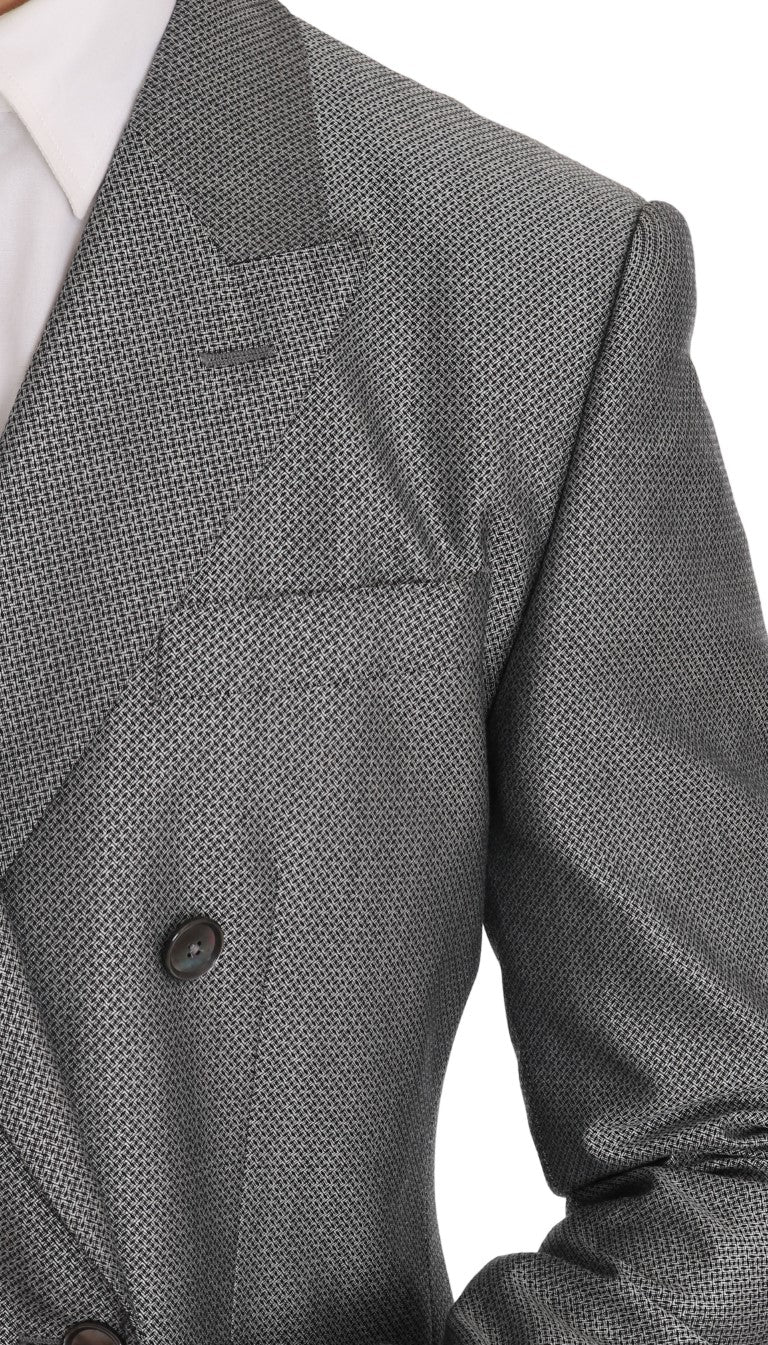 Costume slim noir Dolce & Gabbana avec cristaux et motif abeille, ajusté, élégant pour homme.