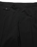 Pantalon homme Dolce & Gabbana noir à coupe tapered, pantalon de costume élégant avec poches latérales et couture soignée.