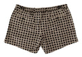 Shorts en coton et lin à pois noirs et blancs de Dolce & Gabbana, style décontracté et élégant.