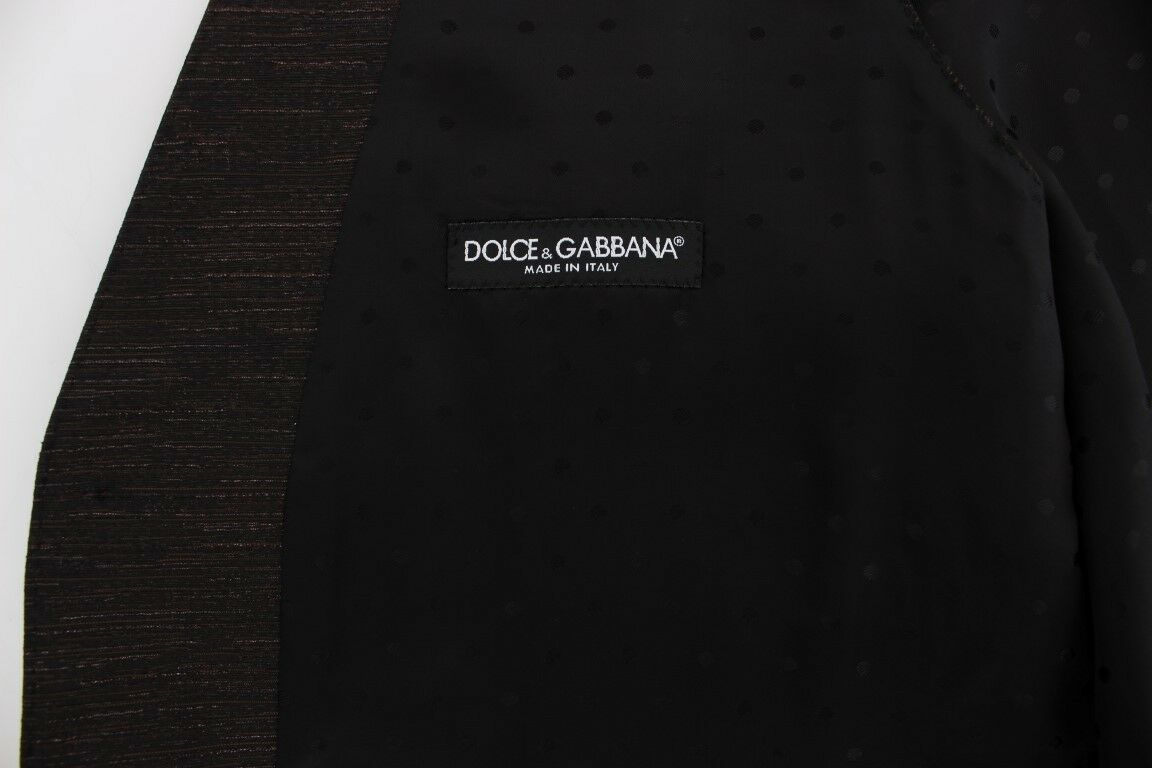 Gilet noir Dolce & Gabbana en laine avec logo, porté comme vêtement chic et élégant.